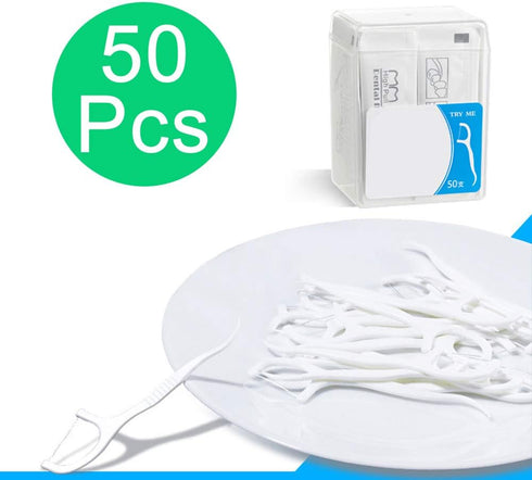 50 Count, Individually Wrapped Micro Dental Floss (50 Pcs)