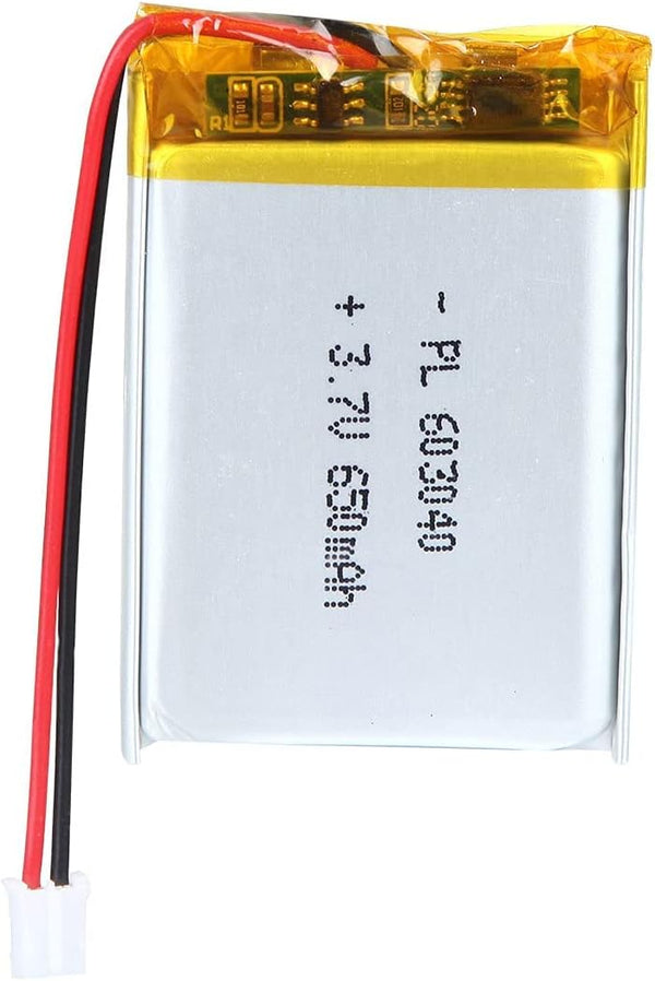 3.7V 650mAh 603040 Lipo Battery Rechargeable Lithium Polymer Ion Battery Pack with PH2.0mm JST Connector
