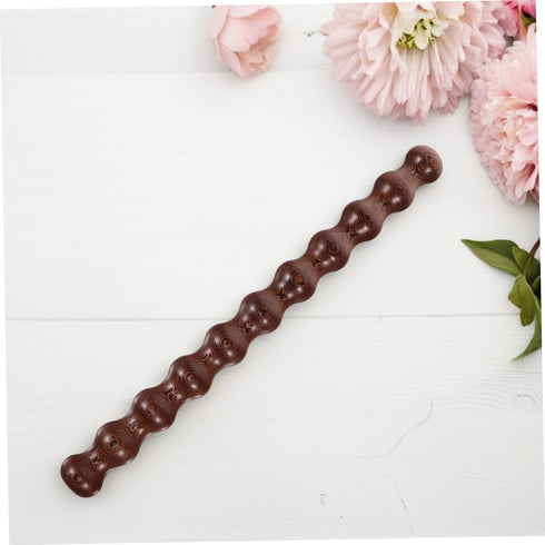 minkissy Wood Back Massager Stick Portable Gourd Shaped Muscle Roller for Neck and Shoulder Relief Solid Wood