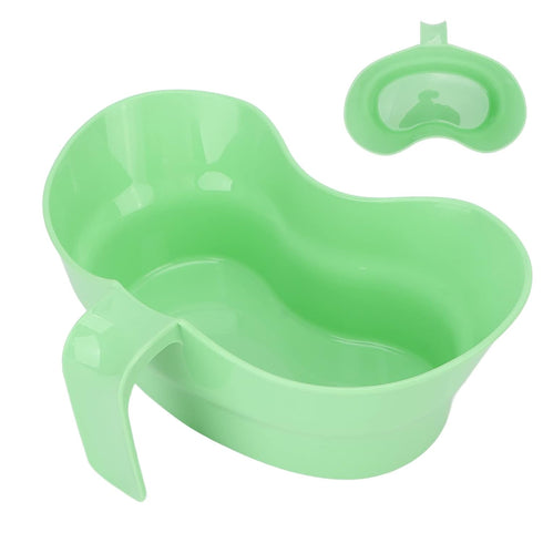 Large Kidney Shaped Oral Care Basin, Portable Toothbrushing Tray with Handle for Bedridden Patients, Elderly, or Sick