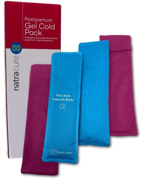 NatraCure Postpartum Essentials: 2 Reusable Perineal Ice Packs, Cooling Pads - Perfect for After Labor, C Section