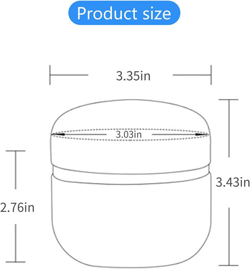 Topwon Powder Case with Powder Puff, Dusting Powder Container for Body Powder for Baby & Mom (Black)