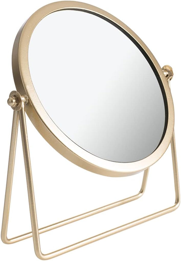 LONGSHENG - SINCE 2001 - Makeup Mirror, Single Sided Vanity Mirror, Vintage Metal Cosmetic Mirror, Round Beauty Mirror,
