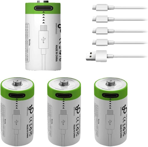 TEMIBATT CR2 Batteries Rechargeable 4 Pack,3V-3.7v 300mAh CR2 Lithium Battery,Rechargeable Lithium CR15H270 15270