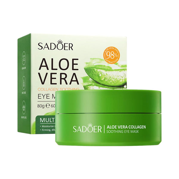 Aloe Vera Eye Masks, 60PCS Under Eye Patches for Dark Circles and Puffiness, Hydrating Anti-Aging Eye Gel Pads