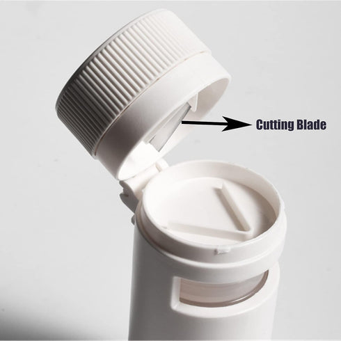 Lohat 7 Weekly Pill Organizer, AM PM Grindable Pill Box with Detachable Pill Case to Hold Medicine, Vitamins