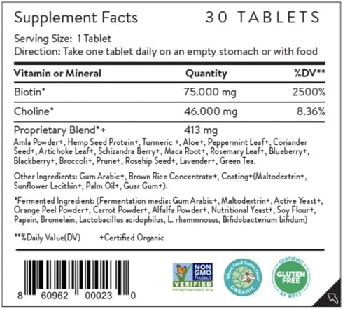 Movita Beauty - Promotes Healthy Hair, Skin & Nails with Biotin & Choline - 30-Day Supply Eco-Friendly Pouch