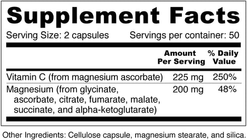 Wellness Resources RelaxaMag with Magnesium Glycinate for Sleep, Stress, and Relaxation, 100 Capsules