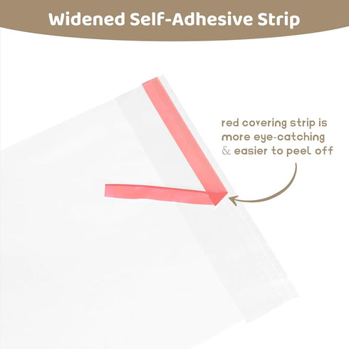 Self Sealing Cellophane Bags 200PCS, 6X9 Inches Clear Plastic Bags for Gift Giving, Packaging Treats, Party Favors