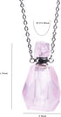 Rose Quartz Essential Oil Diffuser Necklace - Natural Healing Pendant