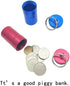 FAYALA Aluminum Waterproof Pill Case Bottle, 2 Packs Large Pill Box for Medicine, Metal Keychain Holder for Travel