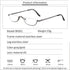 Half Frame Reading Glasses, Half Metal Moon Readers for Men and Women, 2 Pairs, 1.25