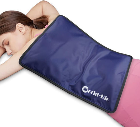 Extra Large Ice Pack for Injuries - Reusable Full Back Ice Pack Large Gel Ice Wrap with 2 Straps for Cold Compress,