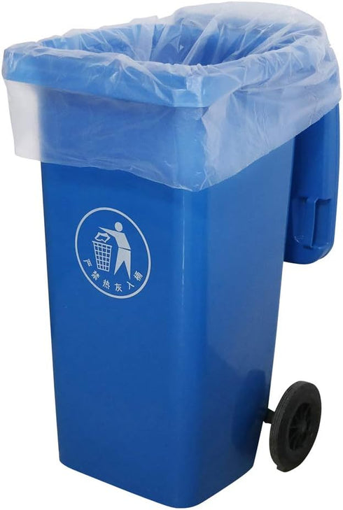Ramddy 30 70 Counts Clear Large Trash Bags, Gallon Leaf and Lawn Bags
