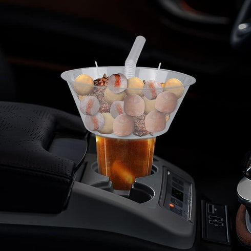 Potomac Collection 30 Sets 30 30 30 60 Snack and Drink Cup, Disposable Plastic Cup with Snack Bowl on Top Includes