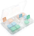 6 Pack Portable Flip Top Contact Lens Case Holder with Remover Tool Tweezers and Solution Bottle