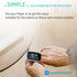 Fingertip Pulse Oximeter, Rechargeable Blood Oxygen Meter with Lanyard for Sports, Outdoors, Aviation Use (Purple)