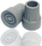 Crutch Tips, Replacement Medical Cane Tips, 7/8 Inch, Gray, 2 Pcs