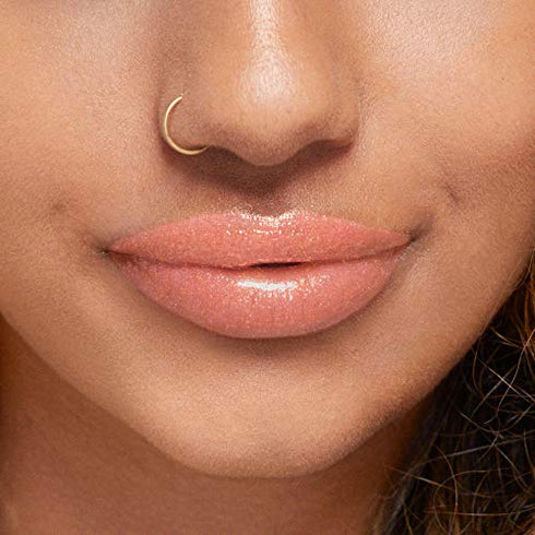 Rimmel Stay Glossy Lip Gloss, Non-Sticky Lightweight Formula for Lip Color and Shine, 120 Non-Stop Glamour, .18oz
