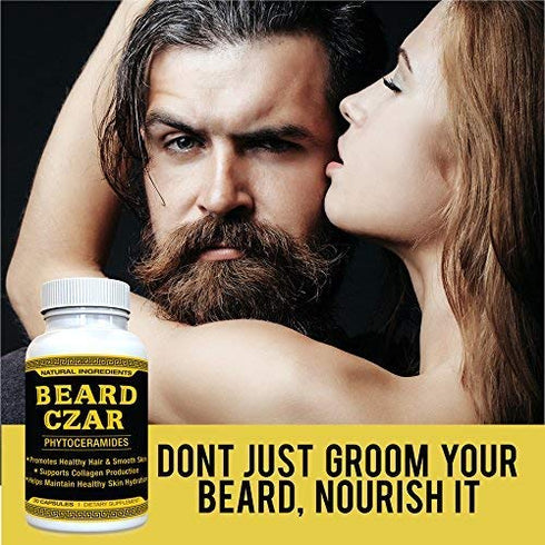 The Beard Czar Phytoceramides - 30 Capsules for Healthy Hair, Smooth Skin, Collagen Production, and Skin Hydration