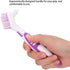 ZJchao Toothbrush, 2pcs Double-Sided Oral Care Denture Cleaning Brush, Portable Brushes for Household Effective Cleaning