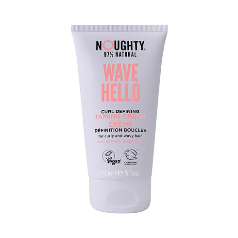Noughty 97% Natural Wave Hello Curl Taming Cream, Vitamin Rich Formula for Curly Hair, Sea Kelp and Mango Butter, 150ml