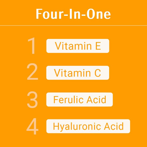 Advanced Skincare Serum, Non-Greasy Organic Formula, 15% Vitamin C, 1% Vitamin E, 0.5% Ferulic, 9% Hyaluronic Acid