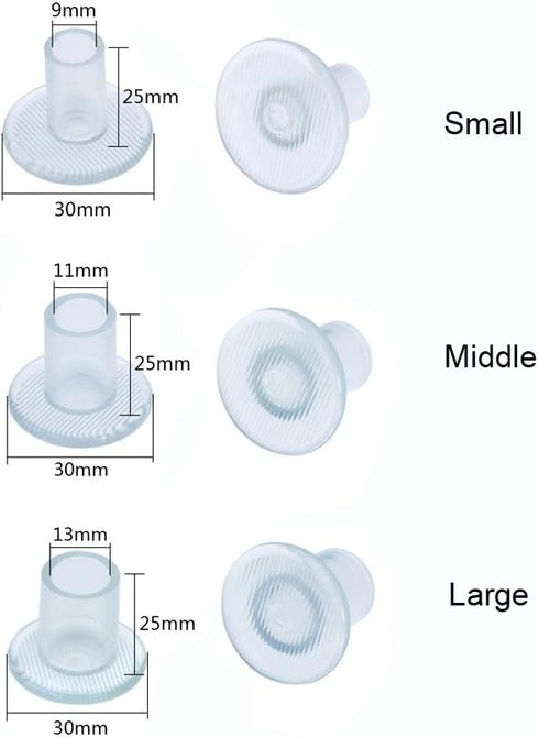 9 Pairs Clear High Heel Protectors - Heel Stoppers for Wedding Mates Bridesmaid (Small/Middle/Large)