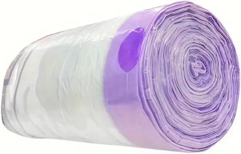 8 Gallon Lavender Scented Drawstring Trash Bags, 90 Count (1 Pack), White