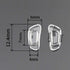 12.4mm D Shape Eyeglass Nose Pads, 5 Pairs Push-in Soft Silicone Nose Pieces for Glasses, Anti-Slip for Eyeglasses
