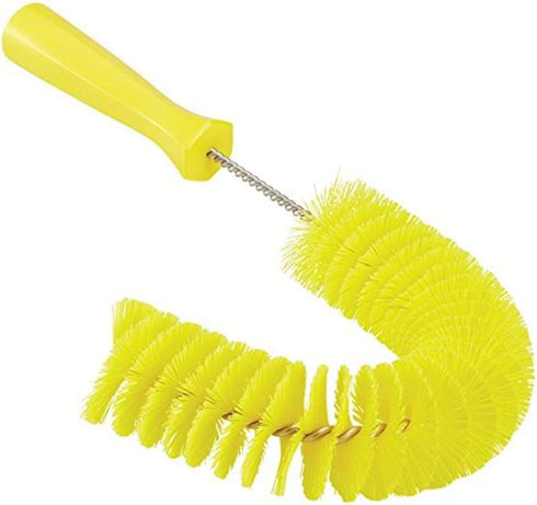 Vikan 53726 Hook Brush, 14.17-Inch Curved BPA-Free Cleaner for Pipe, Tube, and Gutter, Compatible with Vikan Poles