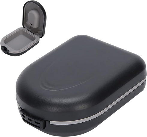 Waterproof Behind-the-Ear Hearing Aid Case, Portable Drop Resistant Storage Box for Hearing Aids, 6.5 x 5 x 2.5cm