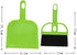 Pet Cage Broom Brush Dustpan Set - Small Cat Litter Sweeper & Car Keyboard Brush (Green)