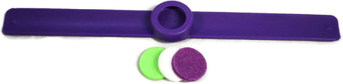 Kids Essential Oil Diffuser Slap Bracelet Set - 3 Sweet Bracelets in Pink, Orange, Purple for Girls