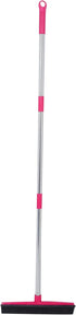 Carpet Hair Removal Broom with 48'' Telescoping Handle, Rubber Broom Carpet Rake for Pet Hair Dust Removal, Daily