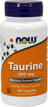 Taurine 500mg Capsules, 100 CT by NOW FOODS