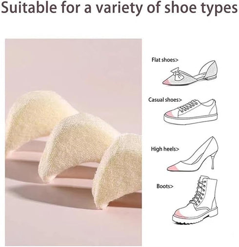 Sndperiexam 2 Pairs Soft Toe Inserts for Loose Shoe, Sponge Shoe Filler to Make Shoes Smaller, Big Toe Plug Foot Brace