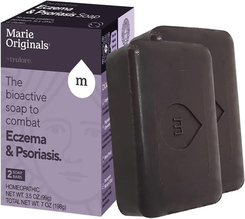 Marie Originals Eczema Face Soap Body Wash Bar – All Natural Treatment for Psoriasis, Dermatitis, Dry Itchy Skin Relief