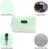 MAANGE Small Makeup Bag for Purse, Travel Cosmetic Bag Pouch, PU Leather Portable Zipper Pouch for Women (Green)