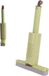 Mini Mop Cleaning Tool, Short Damp Duster, Portable Self Squeeze Mop for Mirrors, Vents, Blinds, and Desk