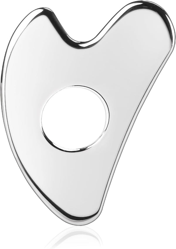 BTYMS Gua Sha Facial Tools, Heart Shaped Stainless Steel Scraper for Skin Care Massage