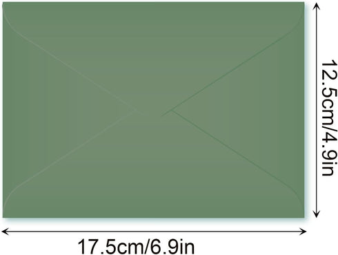 KTHONIOMANTE 24 Pack 6 7.9x5.9 Inches Green Forest Thank You Cards with Envelopes & Stickers - Watercolor Nature Blank