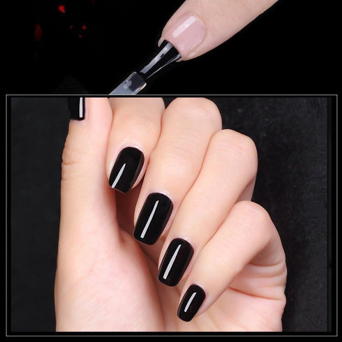 Vishine 15ml No Wipe Top Coat Base Coat, Long Lasting Shiny Nail Varnish Set for Soak Off UV LED Drying