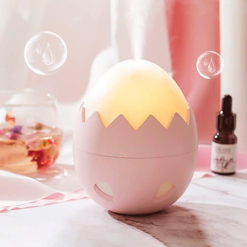 SYXL 400mlUSB Essential Oil Diffuser Cute Eggshell Essential Oil DiffuserLED Night LightsAuto Shut Off Cool Mist Mini