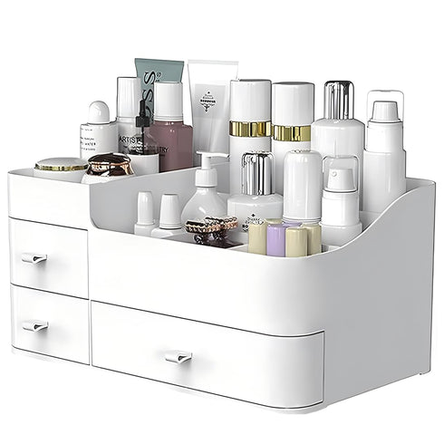 ONXE Makeup Organizer with Drawers, Large Capacity Countertop Organizer for Vanity and Bathroom Cosmetics