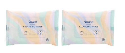 VitaBoost 30 Count (Pack 2) Goodful Wellness pH Balancing Wipes, of Hypoallergenic Feminine Wipes, Gentle pH Balanced