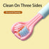 1Pc Three-Sided Soft Hair Toothbrush, Effective Wrap-Around Design for Deep Cleaning Teeth and Gums, Manual
