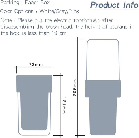 Portable Travel Toothbrush Case, Toothbrush Storage Organizer for Bathroom and Travel (Pink)