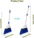 Small Broom - Indoor or Outdoor Portable Broom with Adjustable Handle for Housekeeping and Pet Nest (White&Blue)