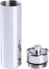 Silver Portable Pill Box Keychain, Waterproof Mini Organizer Case for Purse, Outdoor Travel Medicine Container